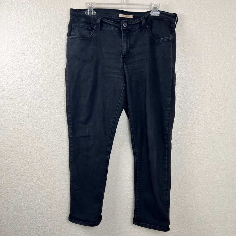 Levi's Womens Boyfriend Black Stretch Casual Basic Capsule Jeans 31